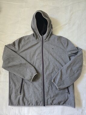 Tommy Hilfiger Gray Zip-Up Hooded Jacket